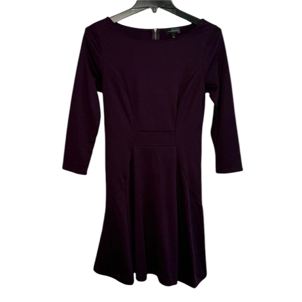THE LIMITED | Plum Purple 3/4 Sleeve Business Casual Dress Zipper Back
